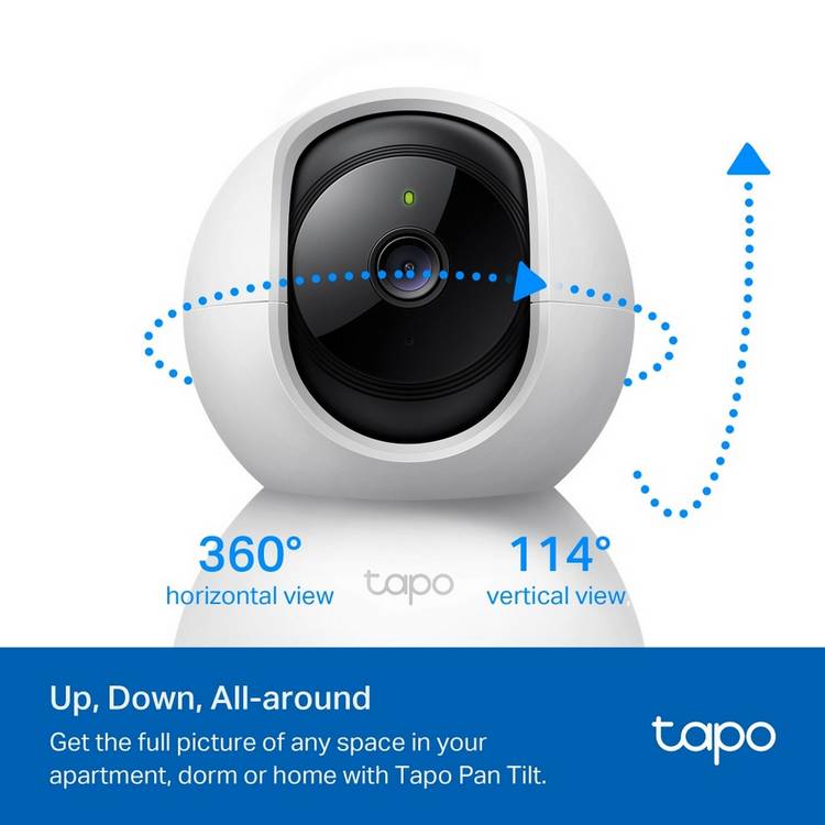 Tapo TC71 2K pan/tilt Wi-Fi security camera, imported from the UK