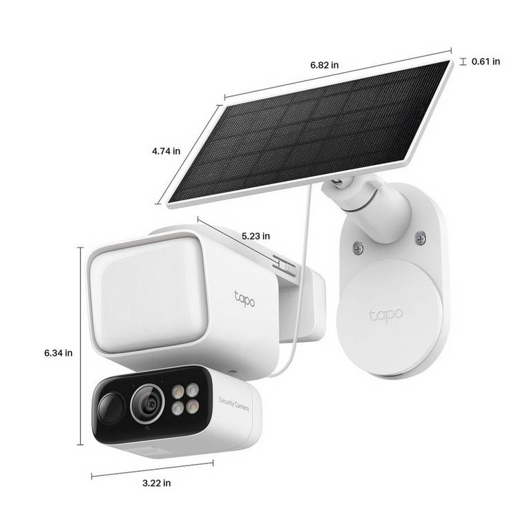 Tapo TC50 2K solar-powered floodlight security camera - British product