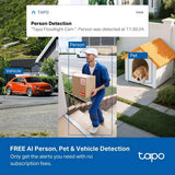 Tapo TC50 2K solar-powered floodlight security camera - British product