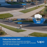 Tapo TC50 2K solar-powered floodlight security camera - British product
