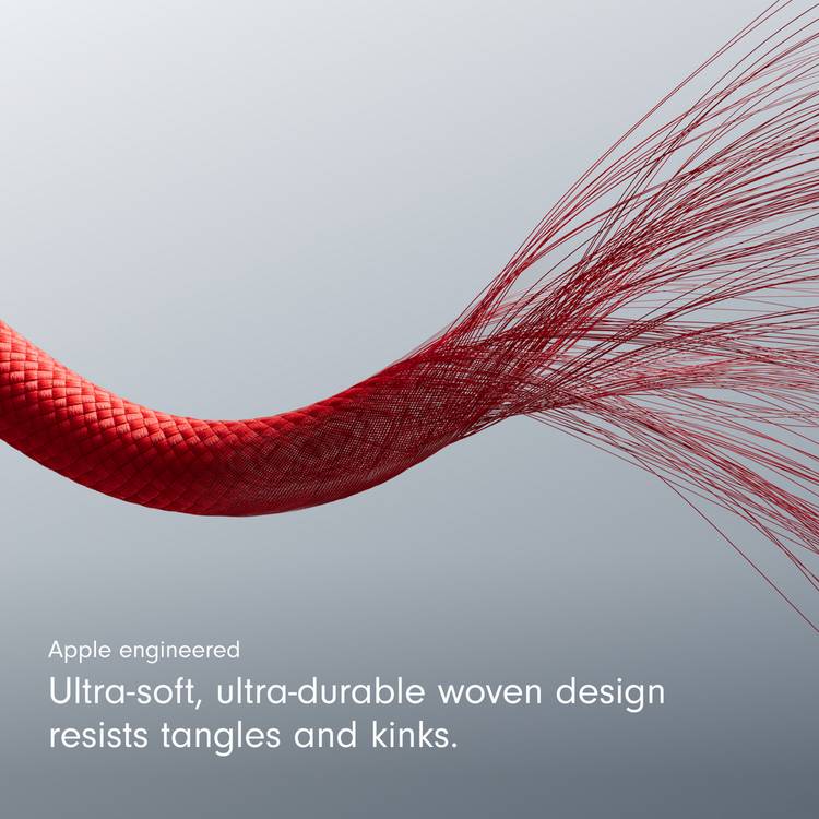 Beats 3m braided USB-C cable Rapid Red, imported from the UK