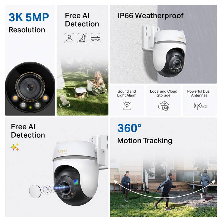 TP-Link Tapo TC43 outdoor security camera, UK version