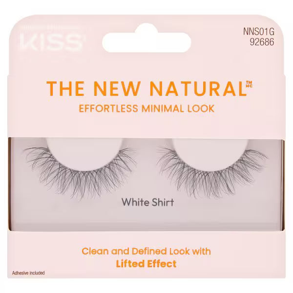 Kiss false eyelashes natural single 01 style, UK version