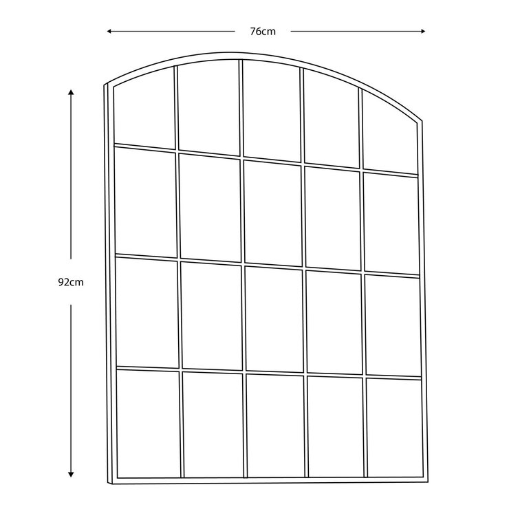 Gallery Rockford Window Mirror 76 x 92cm (British brand)