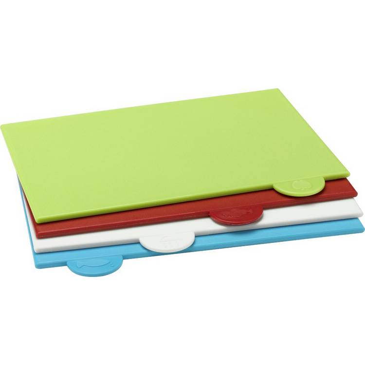 Argos Home plastic chopping board set pack of 4 (British brand)