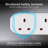 Masterplug extension lead 4 socket 5m, UK version