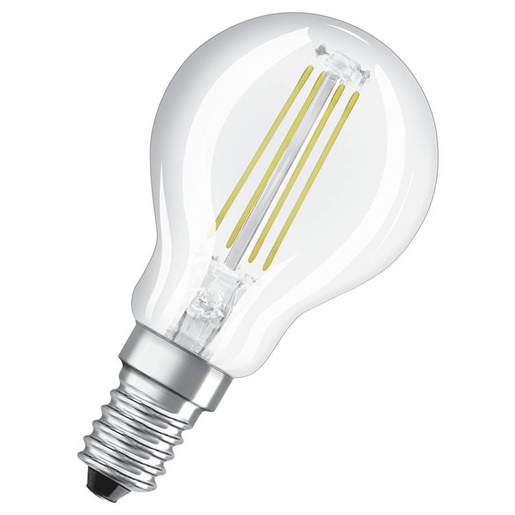 Osram 4W LED filament globe bulb twin pack, UK version