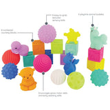 Infantino Playtime Pals sensory shapes activity toy set, UK version