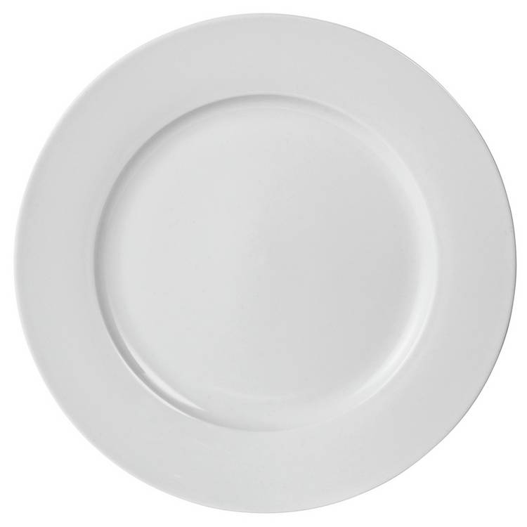 Argos Home set of 4 super white porcelain dinner plates 27cm (British brand)