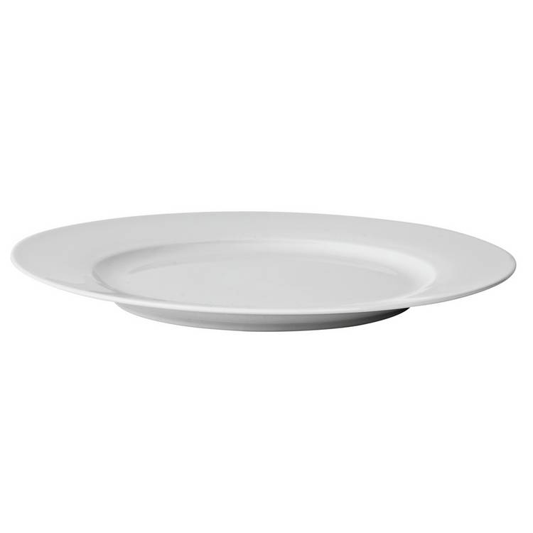 Argos Home set of 4 super white porcelain dinner plates 27cm (British brand)