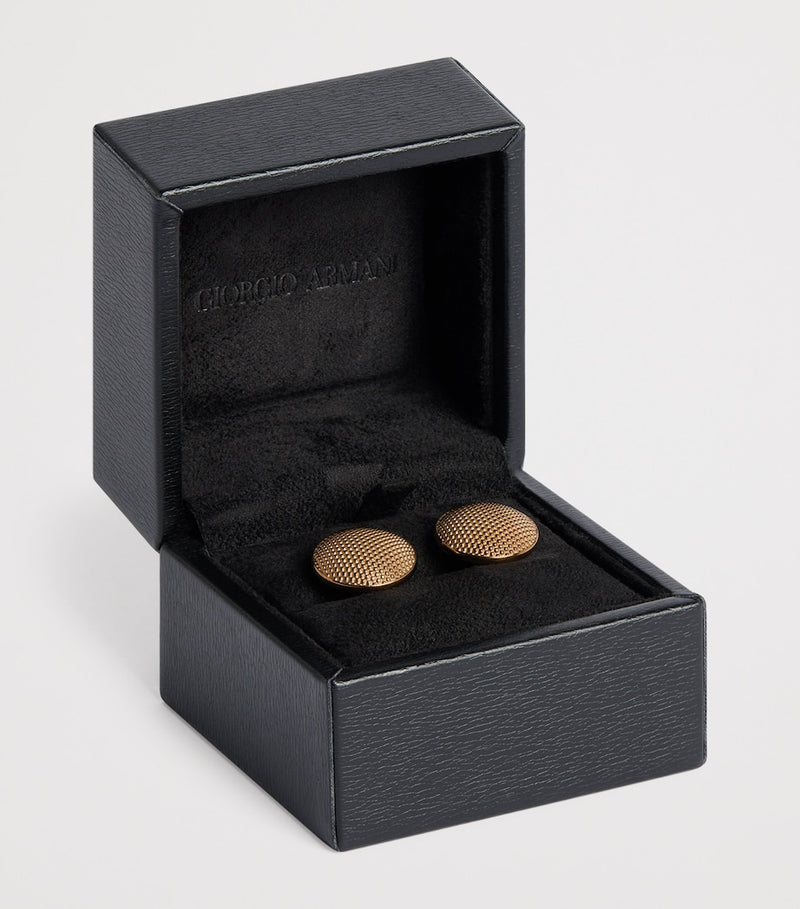 Giorgio Armani bronze-finish sterling silver cufflinks - British product