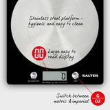 Salter electronic kitchen scale black, imported from the UK