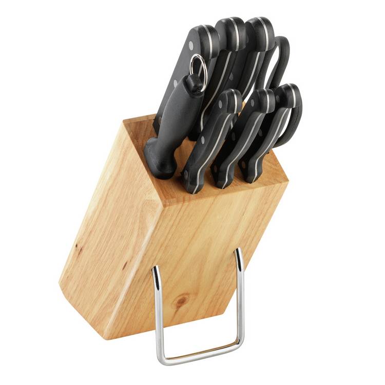 Argos Home 8 piece wooden knife block set (British brand)