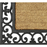 Argos Home black and natural coir doormat (British brand)
