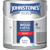 Johnstone's Brilliant White gloss paint 2.5L - British product