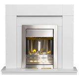 Adam Wyoming electric fire suite white black freestanding UK version