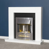 Adam Wyoming electric fire suite white black freestanding UK version