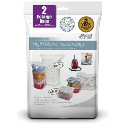 Argos Protect & Store Pack of 2 Extra Large Vacuum Storage Bags 60x90cm- Buy online at McGrocer