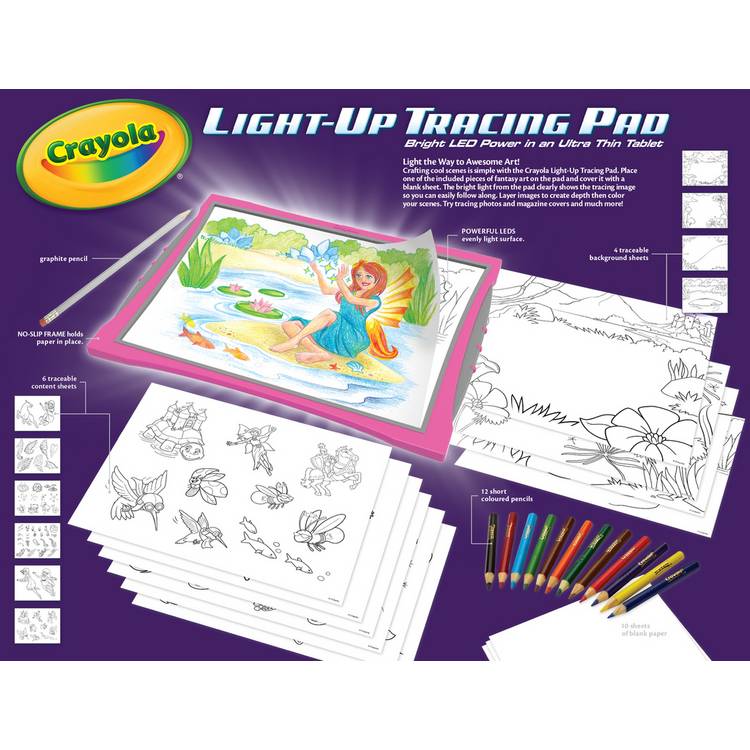 Crayola Light Up Tracing Pad with LED surface - British product