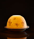 Bernardaud butterfly LED votivelight lithophane in porcelain, imported from the UK