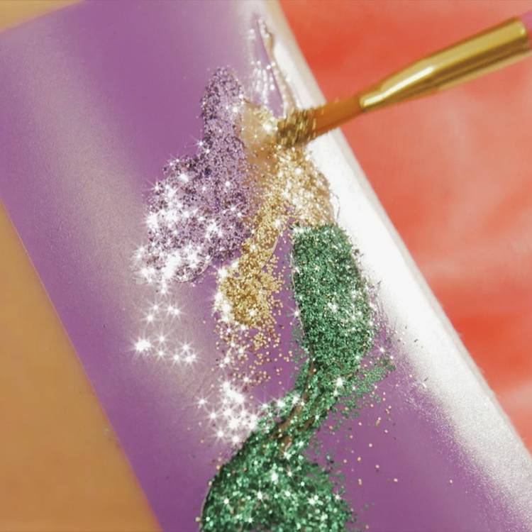 Fablab craft kit with glitter tattoos and nail polish, UK version