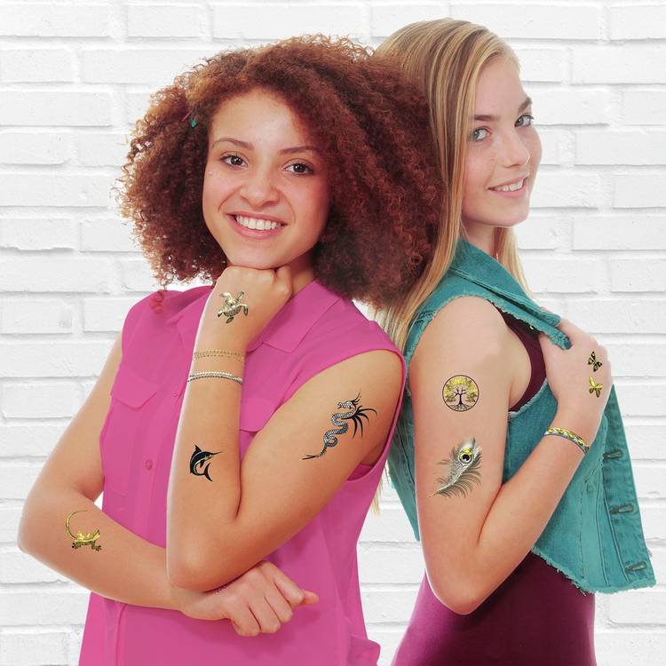 Fablab craft kit with glitter tattoos and nail polish, UK version
