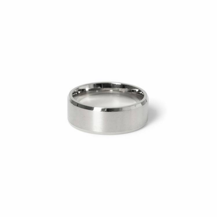 Uncommon Souls silver tone band ring M/L (British brand)