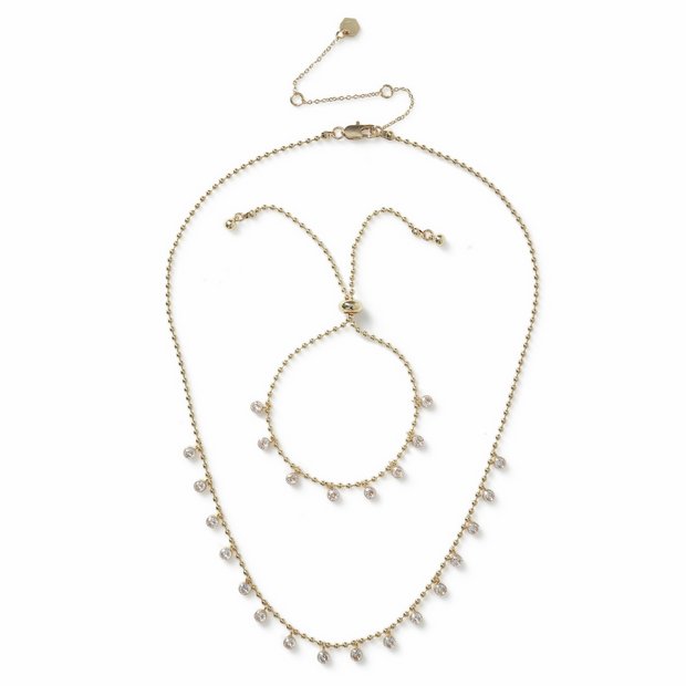 Liars & Lovers crystal necklace bracelet giftset, imported from the UK