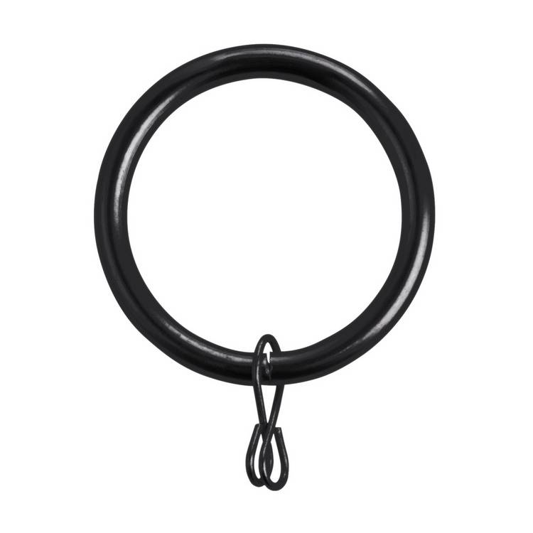 Argos Home curtain rings matte black pack of 20 - British product