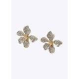 Argos Freedom Gold Tone Crystal Open Flower Stud Earrings 30mm- Buy online at McGrocer