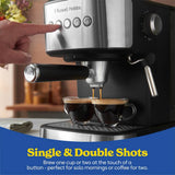 Russell Hobbs Everyday Espresso machine stainless steel, imported from the UK