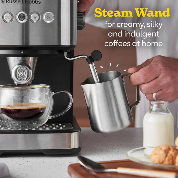 Russell Hobbs Everyday Espresso machine stainless steel, imported from the UK