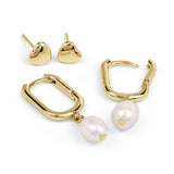 Radley earrings set heart studs and pearl huggies (British brand)