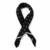 Freedom black and white polka dot headscarf (British brand)