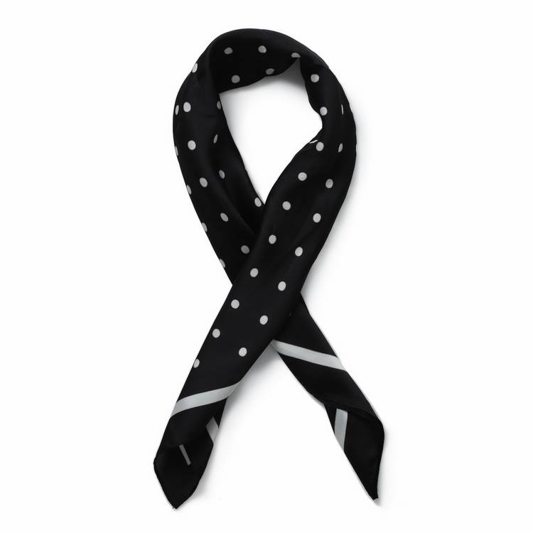 Freedom black and white polka dot headscarf (British brand)