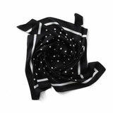 Freedom black and white polka dot headscarf (British brand)