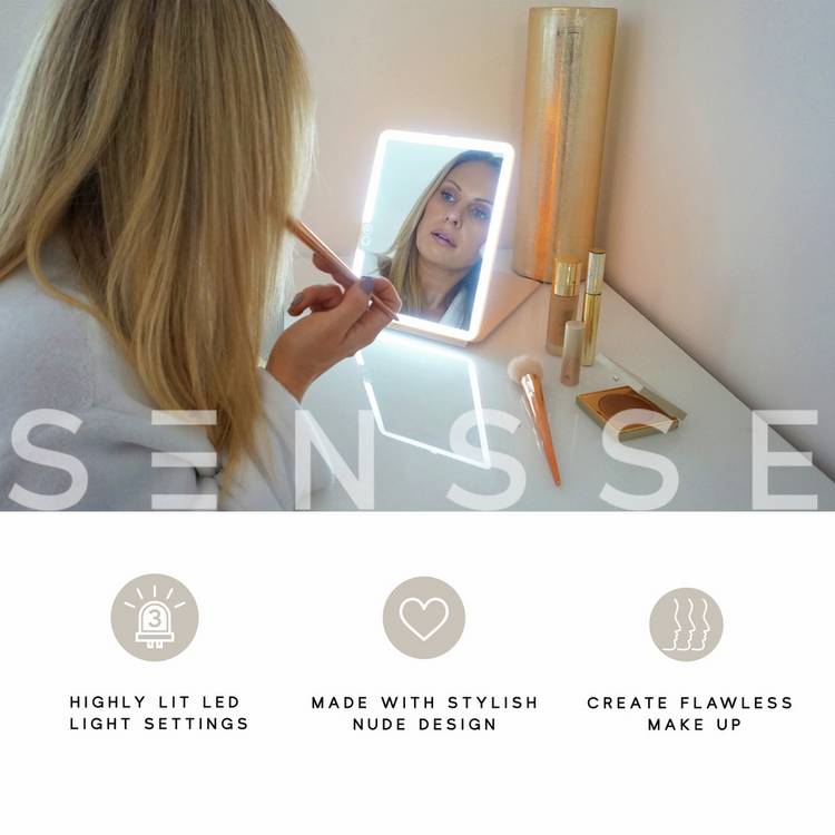 Sensse Glow Up LED mirror warm grey 36cm, UK version