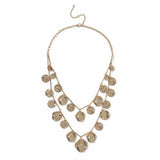 Revere gold-tone textured charms necklace - British product
