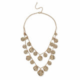 Revere gold-tone textured charms necklace - British product