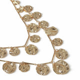 Revere gold-tone textured charms necklace - British product