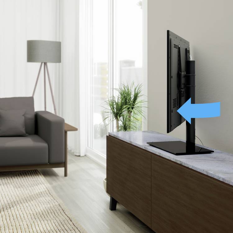 AVF black TV stand up to 77 inch - British product