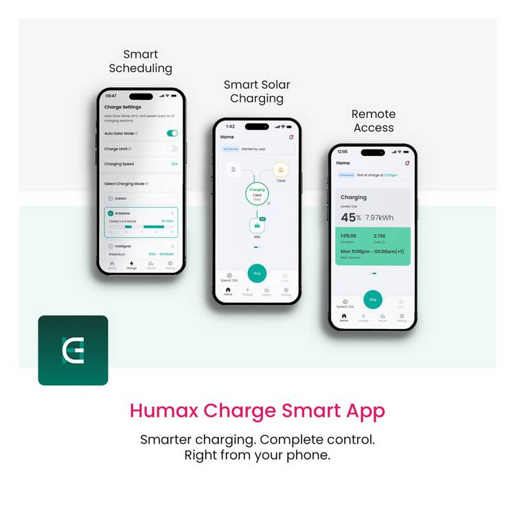 Humax MX7 Smart EV Charger 7.5m cable - British product