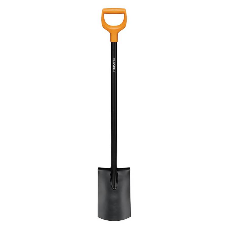 Fiskars solid rounded spade garden tool, UK version