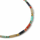 Revere multicolour beaded necklace 45cm - British product