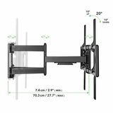 AVF multi-positional TV wall bracket black for 60-100 inch TV (British brand)