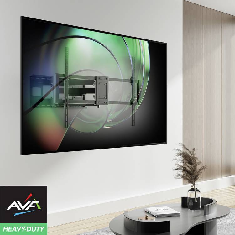 AVF multi-positional TV wall bracket black for 60-100 inch TV (British brand)