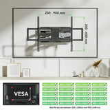 AVF multi-positional TV wall bracket black for 60-100 inch TV (British brand)