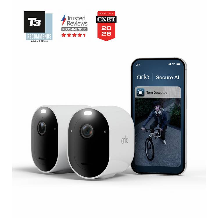Arlo Pro 6 security camera two-pack, imported from the UK
