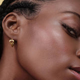 Olivia Burton heart hoop earrings stainless steel gold IP 13mm - British product