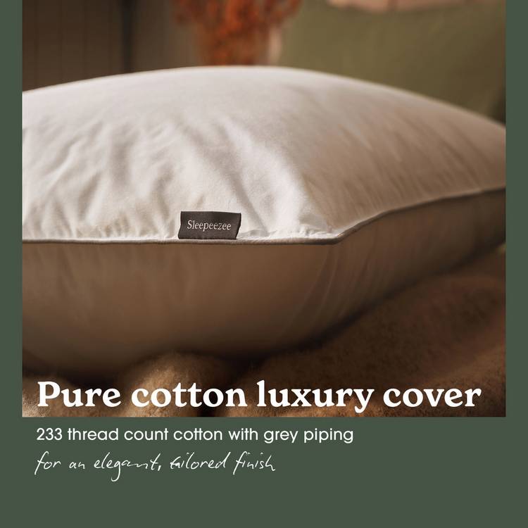 Sleepeezee feather and down medium pillow 74x48cm - British product